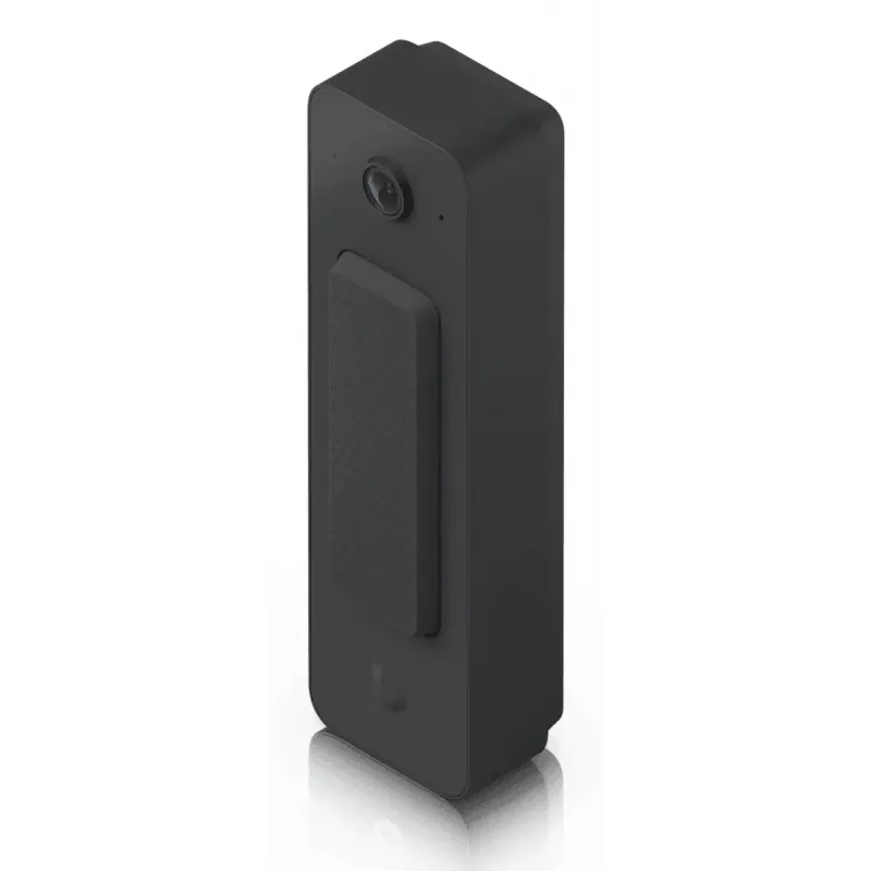 Doorbell UBIQUITI Doorbell Lite Must — juhtmega PoE videouksikell, 5 MP, 2560×1920, IPX5, metallist ja polükarbonaadist korpus
