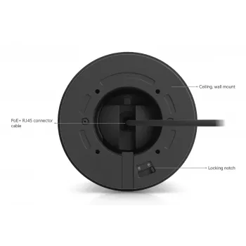IP-turvakaamera UBIQUITI UVC-G6-Pro-Turret-B — 3840×2160, 1/1.2 tolli CMOS, 2.36× optiline suum, PoE+, lagi/seinale, sise-/välistingimustesse