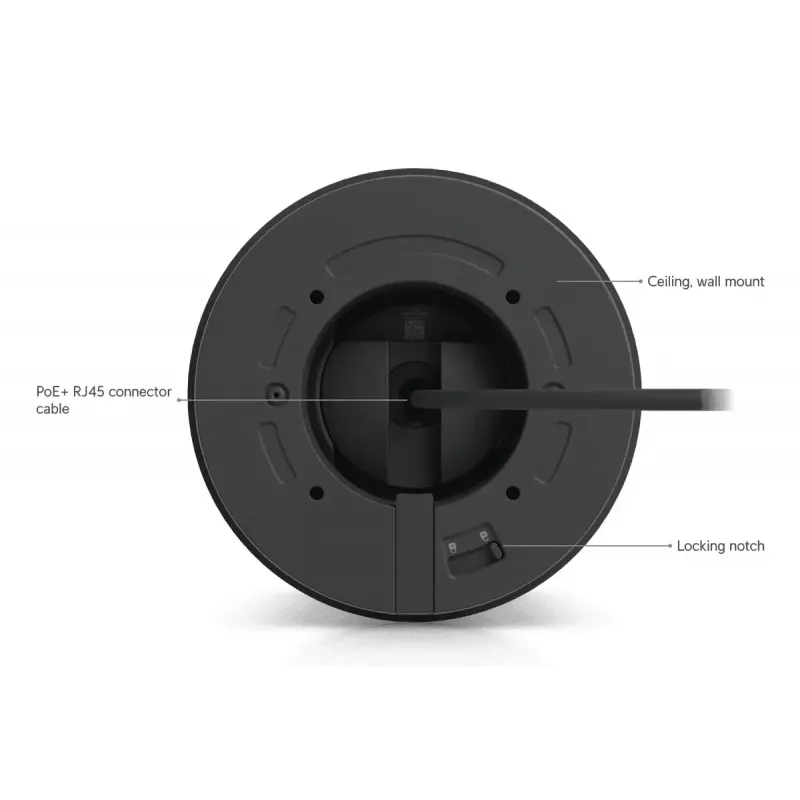 IP-turvakaamera UBIQUITI UVC-G6-Pro-Turret-B — 3840×2160, 1/1.2 tolli CMOS, 2.36× optiline suum, PoE+, lagi/seinale, sise-/välistingimustesse