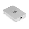 SSD-korpus OWC Envoy Pro Elektron M.2 hõbedane, USB-C 10 Gbit/s, toetab 1 M.2 SSD-d (480 GB paigaldatud)