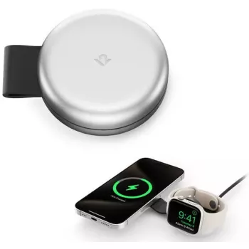 Twelve South ButterFly 2-in-1 Smartphone Smartwatch Must Silver USB Wireless Charging