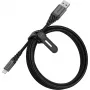 USB–Lightning-kaabel OTTERBOX Premium 2 m – tumehall must, USB-A–Lightning, vastupidav laadimine ja andmeedastus