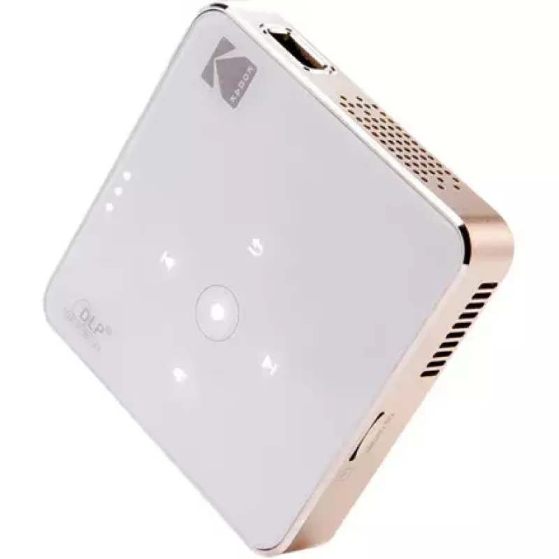 Projektor Kodak Luma 150 Wi‑Fi Valge‑Gold, kaasaskantav LED-pikoprojektor juhtmevaba ühendusega