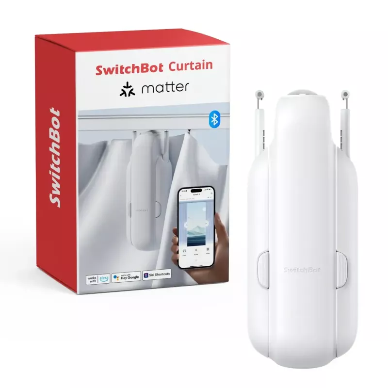 Nutikardinamootor SwitchBot W2400000R U-rööpa jaoks (EL ja Ühendkuningriik) – aku, USB-C, 15 kg tõukejõud