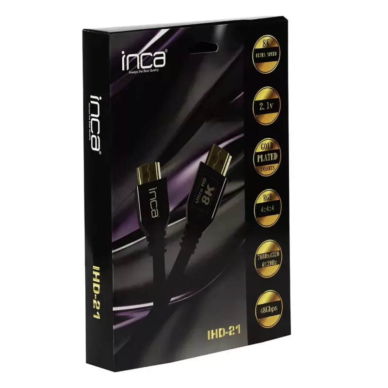 Inca IHD-21 HDMI-kaabel 2 m HDMI tüüp A 3 x HDMI tüüp A Must