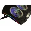 Sülearvuti jahutusalus INCA INC-606TGS kuni 45,7 cm (18 tolli) ekraanidele, 2 ventilaatorit 11,5 cm, USB-toitel, must