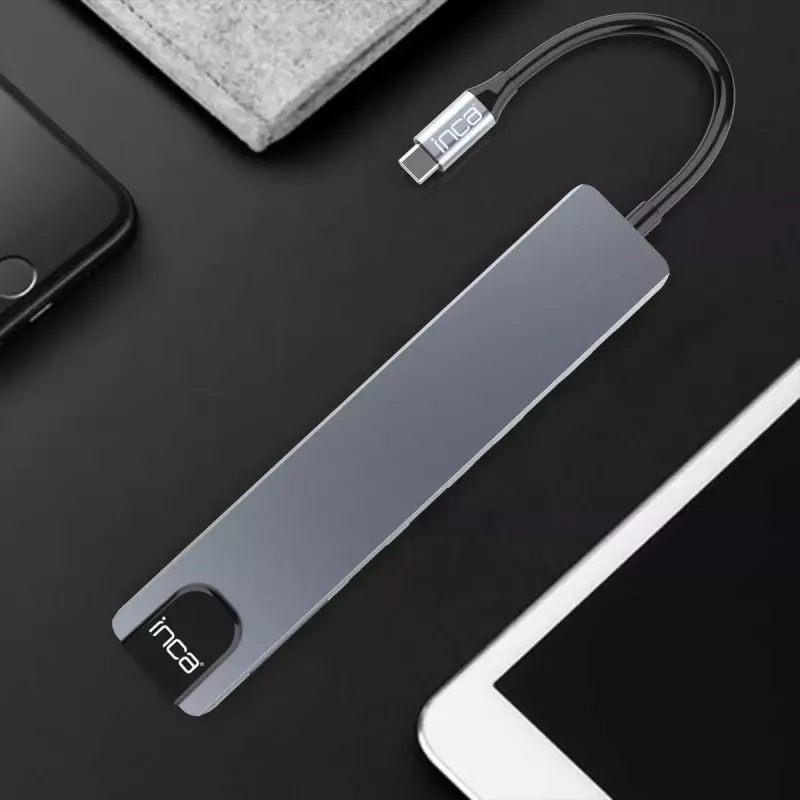 USB USB-C Hub INCA ITPC-7T 1000 Mbit/s HDMI RJ-45 USB 2.0 USB 3.0
