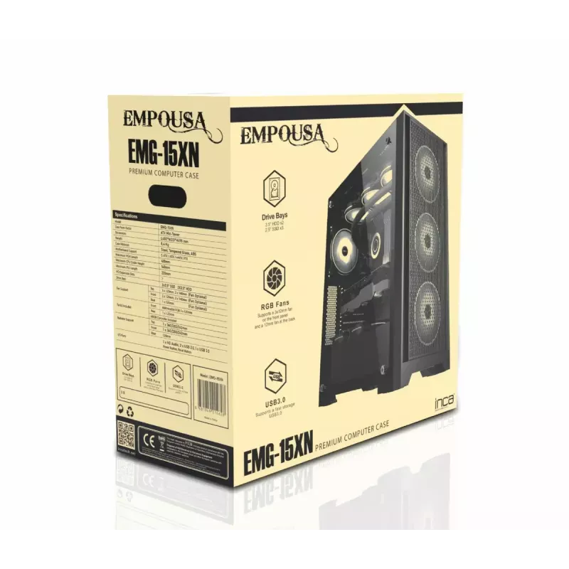 Arvutikorpus Inca EMG-15XN Midi Tower must