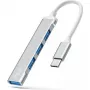 USB-jaotur Inca IUSB-04TX USB-C 5000 Mbit/s Hõbedane Valge