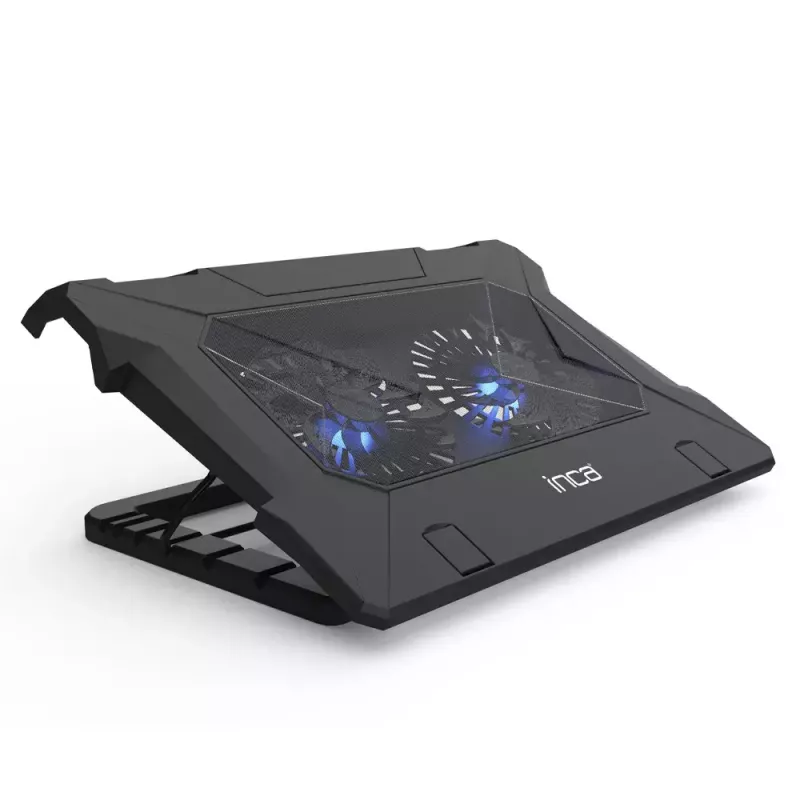 Sülearvuti jahutusalus Inca INC-321RX 43,2 cm 2 ventilaatorit Must