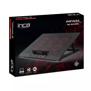 Sülearvuti jahutusalus Inca INC-601GMS 43,2 cm 6 ventilaatorit USB Must