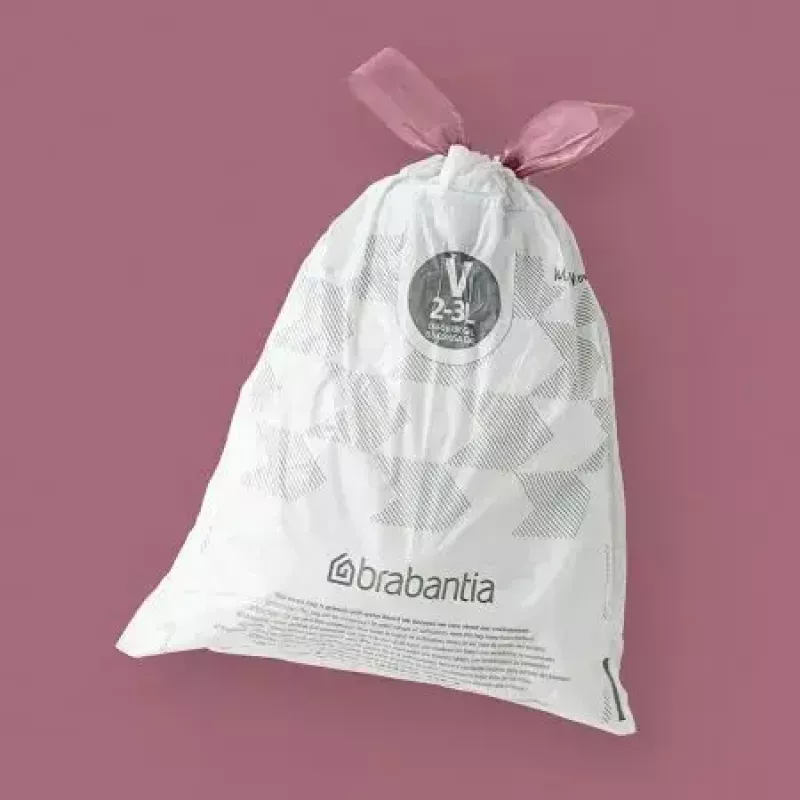 Prügikotid BRABANTIA 100253 3 L prügikastidele, valge, plast, 40 tk