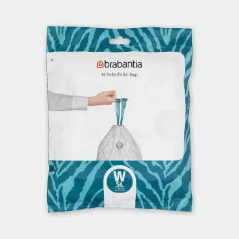 Prügikotid BRABANTIA 137846, 45 L mahutavus, valge, pakis 40 tk