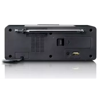 Kellraadio Lenco CR540BK — FM äratuskell, 1,2-tolline LED-ekraan, hämardatav öövalgus, USB-laadimine, stereokõlarid