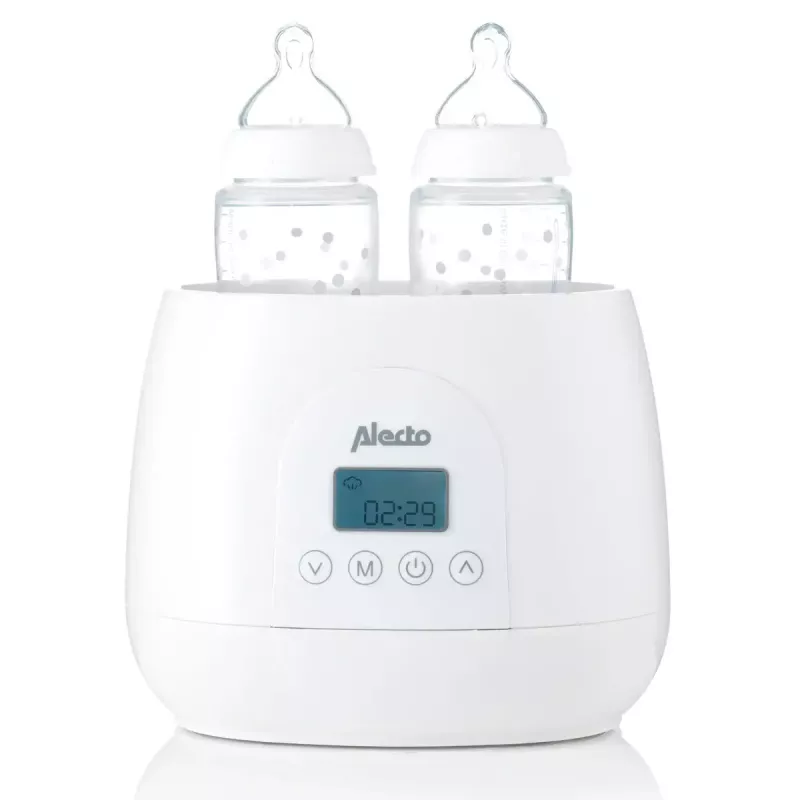 Pudelisoojendaja Alecto BW700TWIN — kahekordne 3-ühes elektriline pudelisoojendaja, 512 W, 230 V, valge