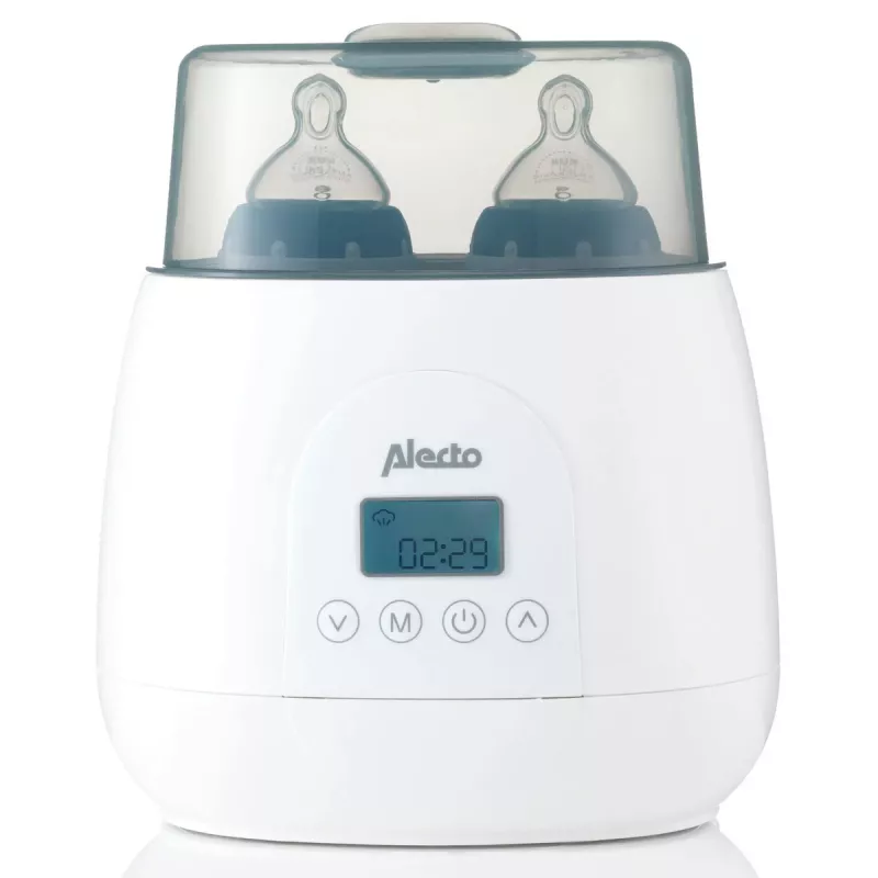 Pudelisoojendaja Alecto BW700TWIN — kahekordne 3-ühes elektriline pudelisoojendaja, 512 W, 230 V, valge