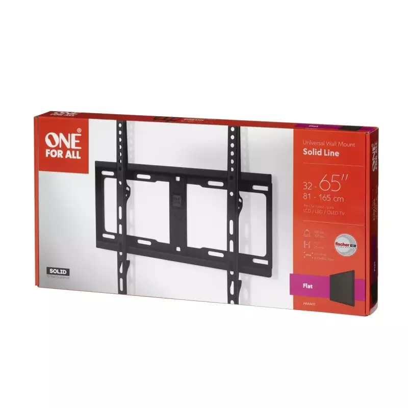 TV seinakinnitus One For All Solid 165.1 cm (65) Must