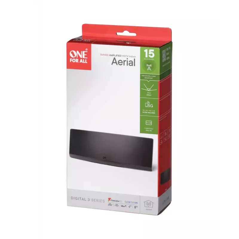 Siseantenn One For All Design Line DVB-T Curved EX 45dB 5G
