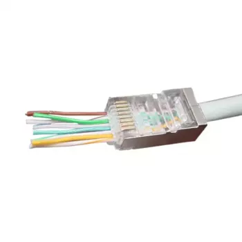 RJ-45-pistikühendus Gembird LC-PTF-01/100, F/UTP, pruun/hõbedane/läbipaistev, 10 tk