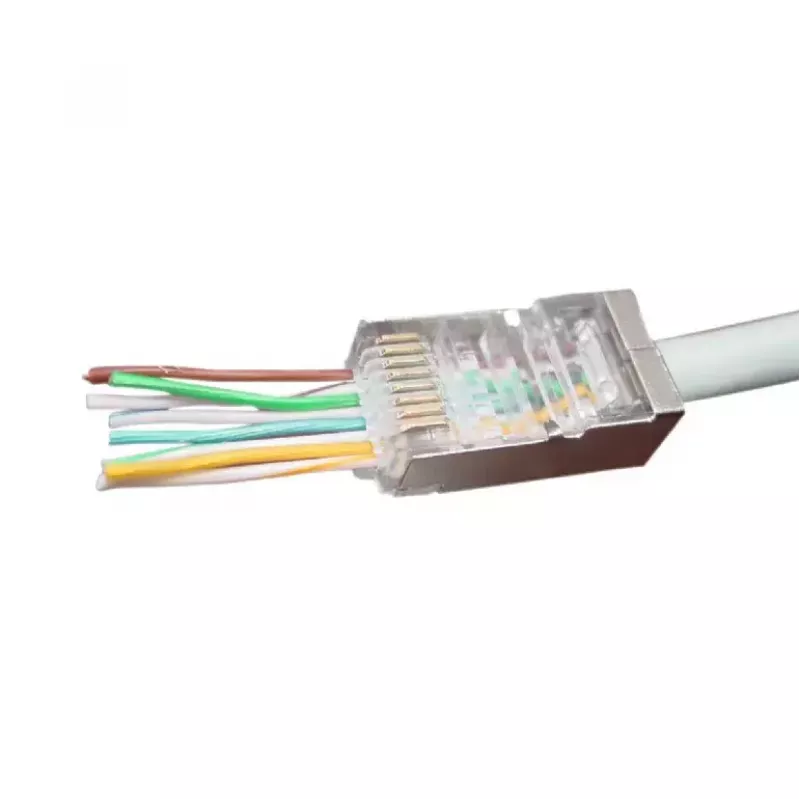 RJ-45-pistikühendus Gembird LC-PTF-01/100, F/UTP, pruun/hõbedane/läbipaistev, 10 tk