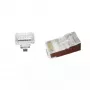 RJ-45-pistikühendus Gembird LC-PTF-01/100, F/UTP, pruun/hõbedane/läbipaistev, 10 tk