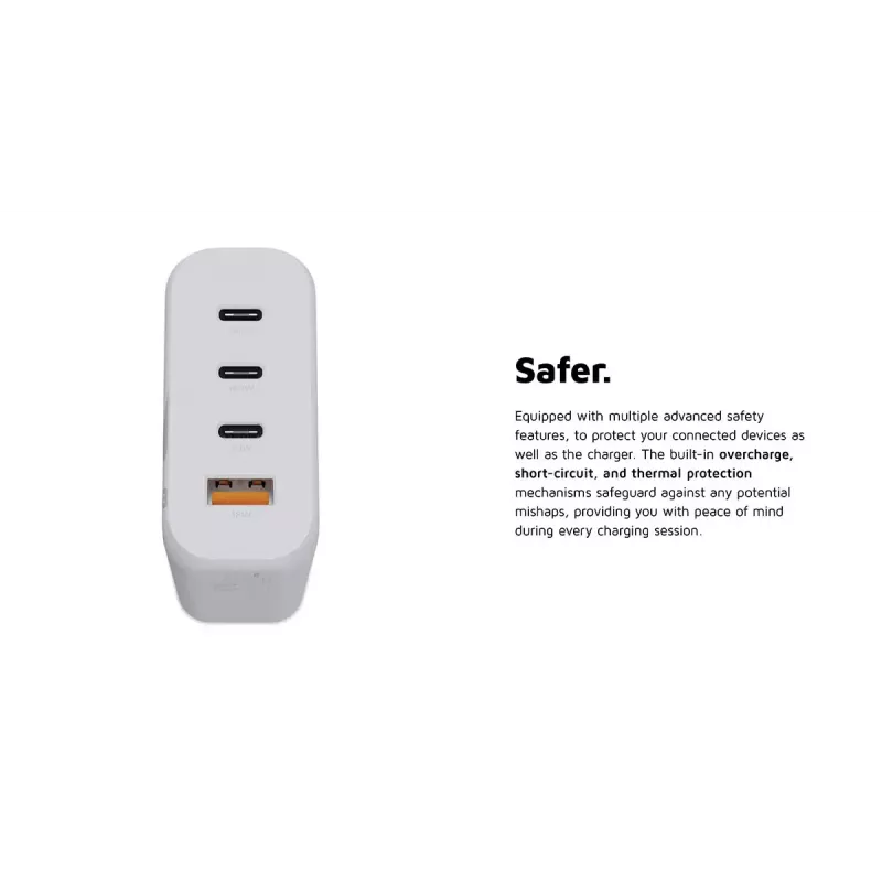 Xtorm 140W GaN² Ultra seinakontakt-adapter siseruumidesse AC universaalne 3 USB USB-C kiirlaadimine