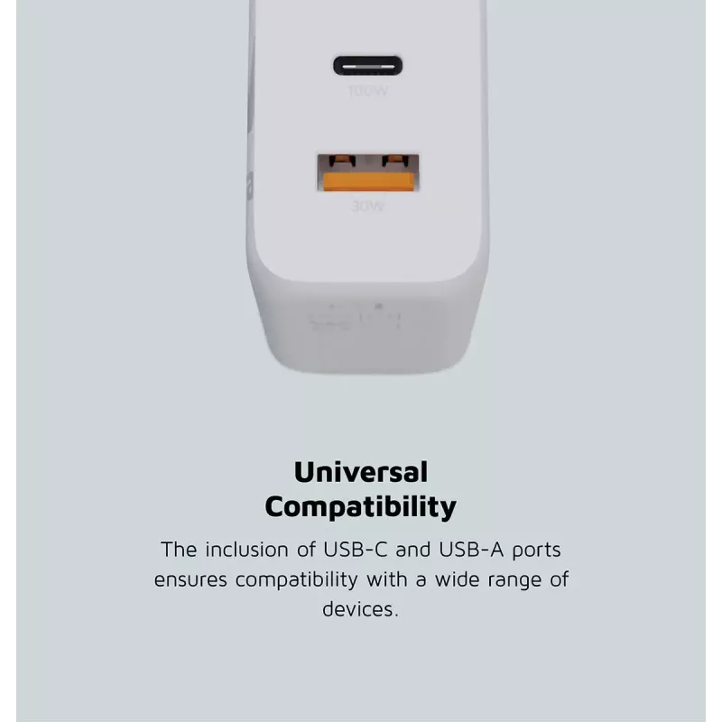 Siselaadija Xtorm 100W GaN² Ultra seinakontakti kiirlaadija 2 USB-C-ga