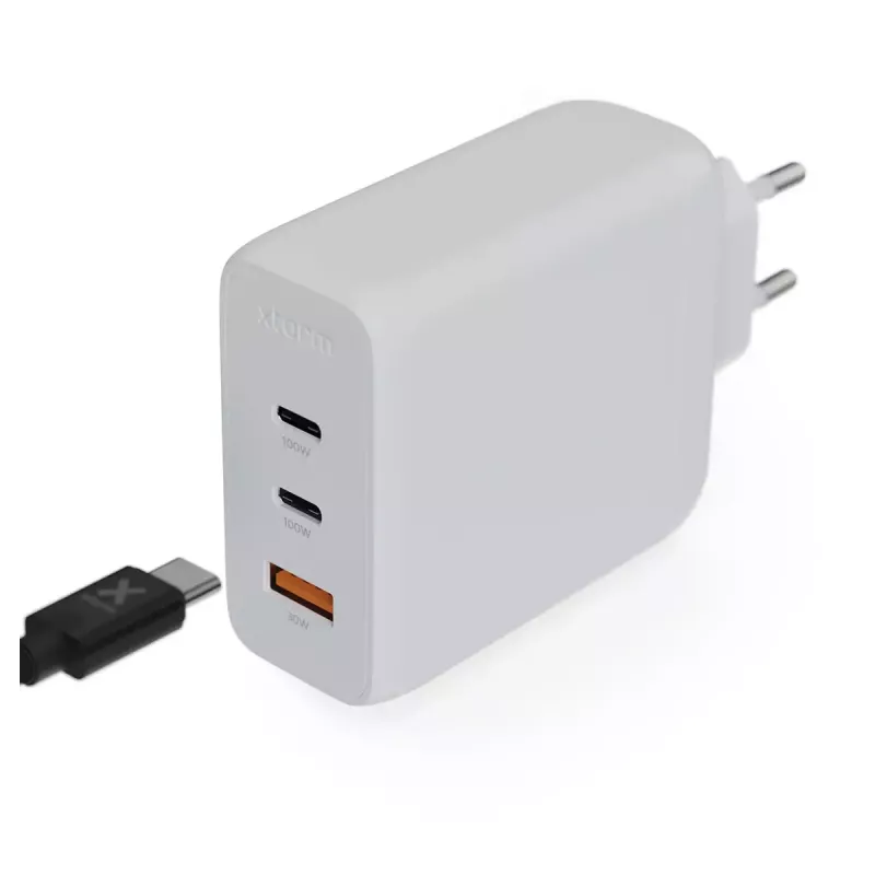Siselaadija Xtorm 100W GaN² Ultra seinakontakti kiirlaadija 2 USB-C-ga