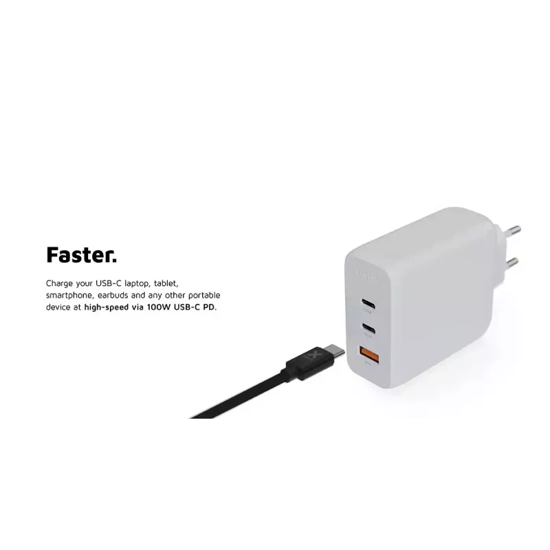 Siselaadija Xtorm 100W GaN² Ultra seinakontakti kiirlaadija 2 USB-C-ga
