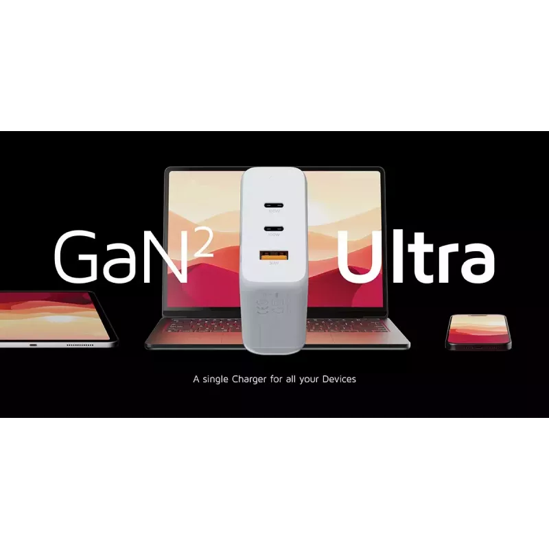Siselaadija Xtorm 100W GaN² Ultra seinakontakti kiirlaadija 2 USB-C-ga