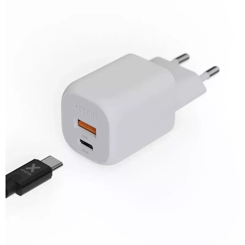 Xtorm 35W GaN² Ultra seinalaadija, siseruumides kasutamiseks, USB USB-C, kiirlaadimine, valge