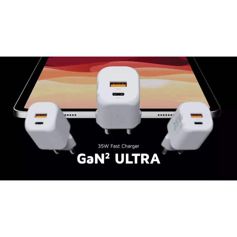 Xtorm 35W GaN² Ultra seinalaadija, siseruumides kasutamiseks, USB USB-C, kiirlaadimine, valge