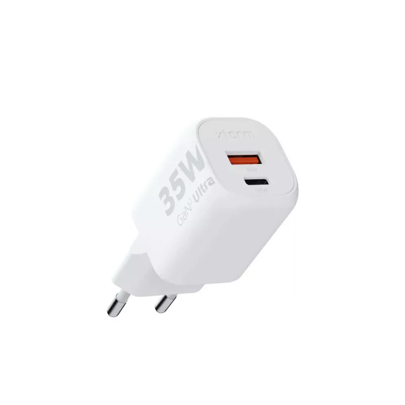 Xtorm 35W GaN² Ultra seinalaadija, siseruumides kasutamiseks, USB USB-C, kiirlaadimine, valge