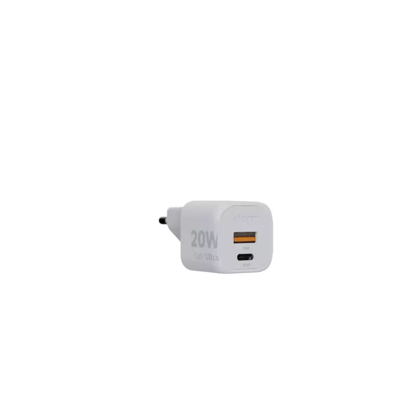 Xtorm 20W GaN² Ultra seinaker — 20 W, USB-C, sisetingimustesse, valge