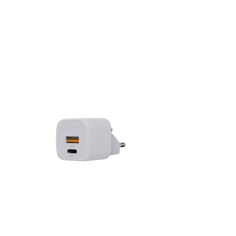 Xtorm 20W GaN² Ultra seinaker — 20 W, USB-C, sisetingimustesse, valge