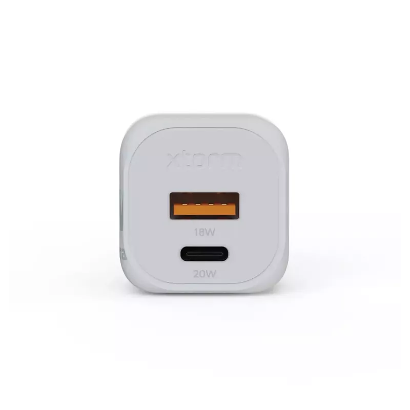 Xtorm 20W GaN² Ultra seinaker — 20 W, USB-C, sisetingimustesse, valge