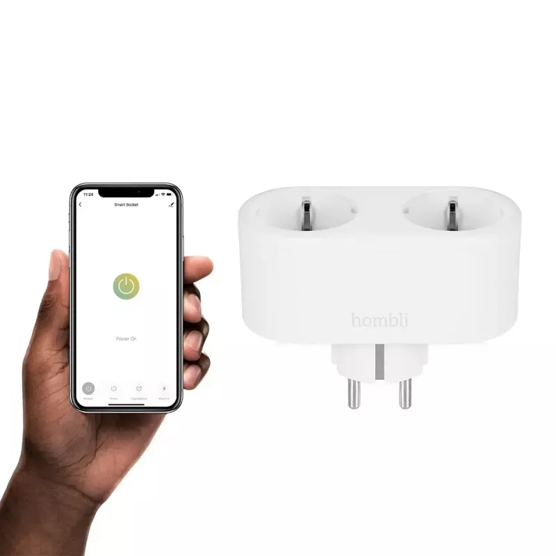 Smart plug Avanca International BV Hombli Smart Socket Duo EU — Wi‑Fi, 220–250 V, 50–60 Hz, 3540 W, siseruumidesse, valge
