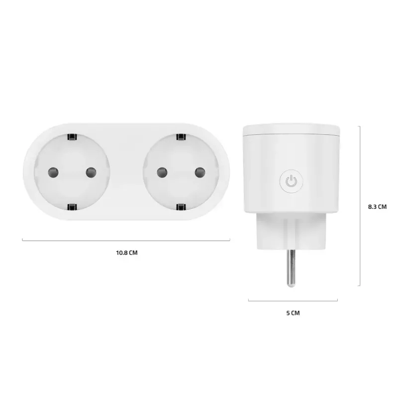 Smart plug Avanca International BV Hombli Smart Socket Duo EU — Wi‑Fi, 220–250 V, 50–60 Hz, 3540 W, siseruumidesse, valge