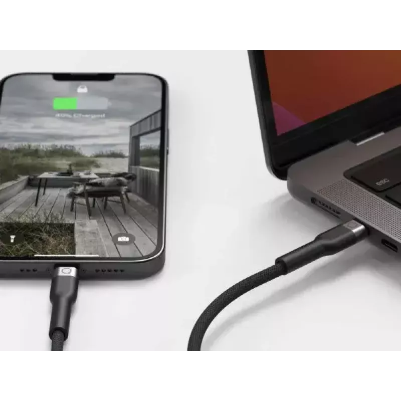 USB-C–Lightning-kaabel LINQ byELEMENTS 2 m MFi sertifikaadiga Must