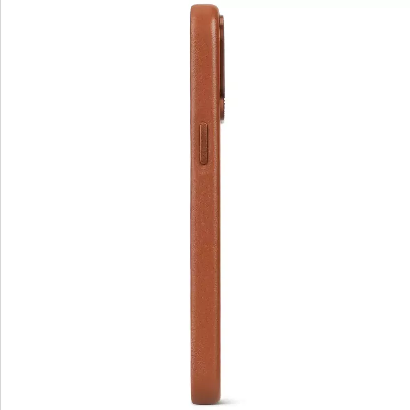 DECODED Nahast Tagakaas iPhone 15 Plus jaoks Pruun
