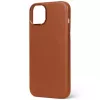 DECODED Nahast Tagakaas iPhone 15 Plus jaoks Pruun
