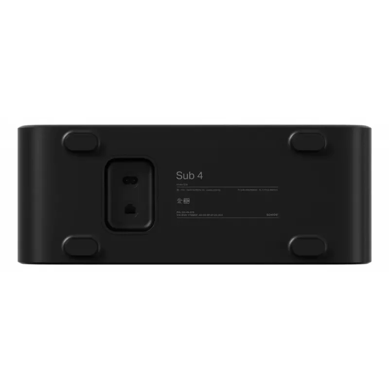 Aktiivne bassikõlar Sonos Sub 4 Must — D-klassi võimendi, AC 110–240 V, 40,2×15,8×38,9 cm