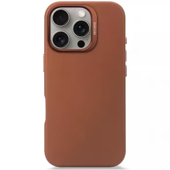Decoded nahast ümbris iPhone 16 Pro 6.3 inch pruun