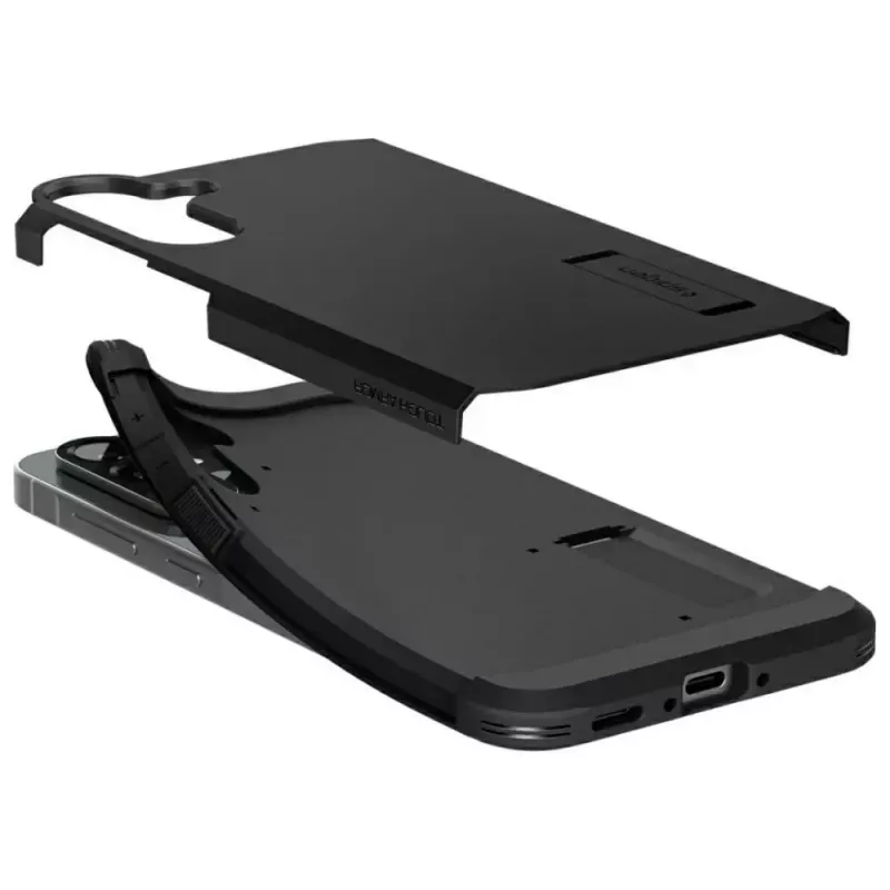 Spigen Tough Armor ümbris Samsung Galaxy A56 5G jaoks — must, kahekihiline kaitseümbris