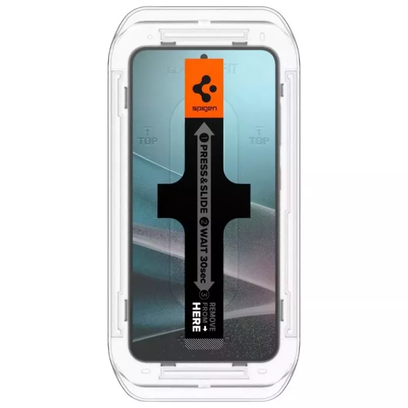 Karastatud privaatsusklaasist ekraanikaitse Spigen Glas.TR EZ FIT HD Samsung Galaxy S24/S25 jaoks — 2 tk