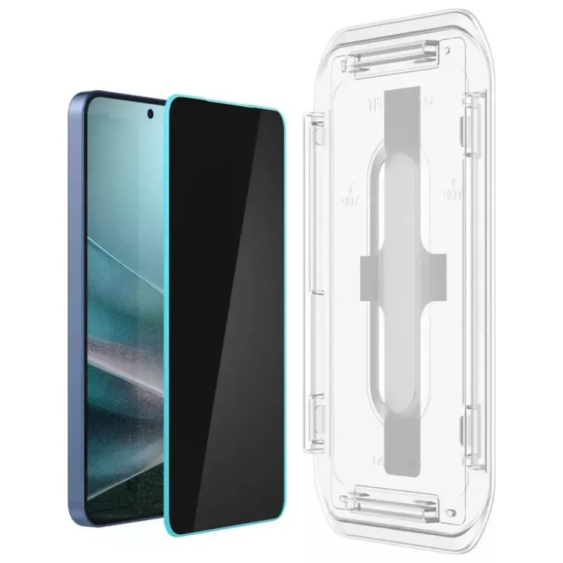 Karastatud privaatsusklaasist ekraanikaitse Spigen Glas.TR EZ FIT HD Samsung Galaxy S24/S25 jaoks — 2 tk