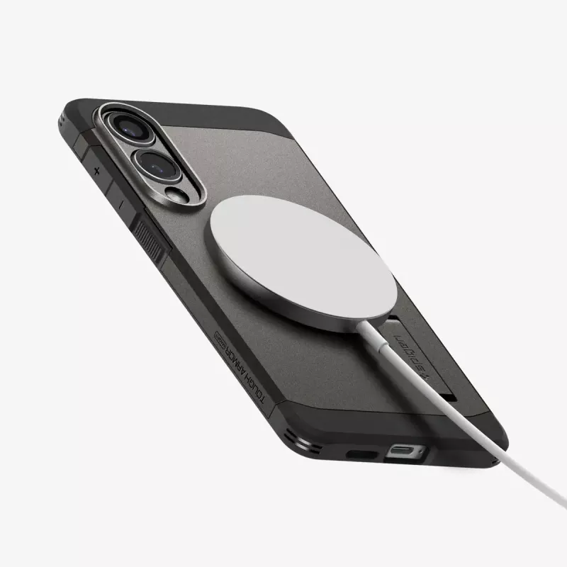 Katte Spigen Galaxy S25 Edge Tough Armor AI MagFit Gunmetal
