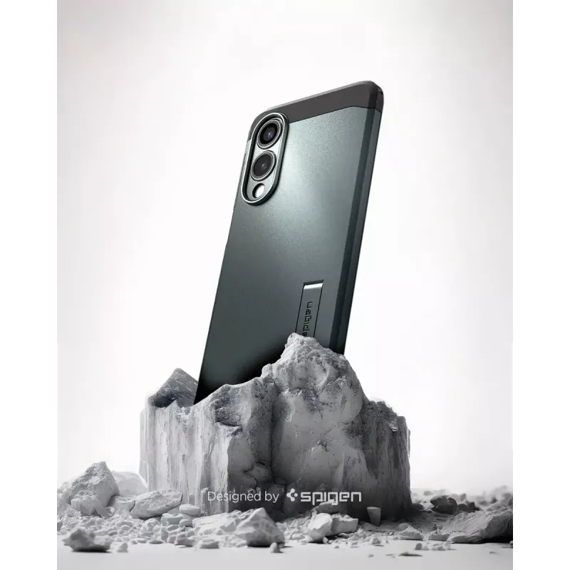 Spigen Galaxy S25 Edge Tough Armor AI Abyss roheline kate