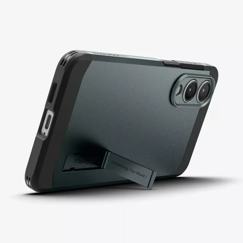 Spigen Galaxy S25 Edge Tough Armor AI Abyss roheline kate