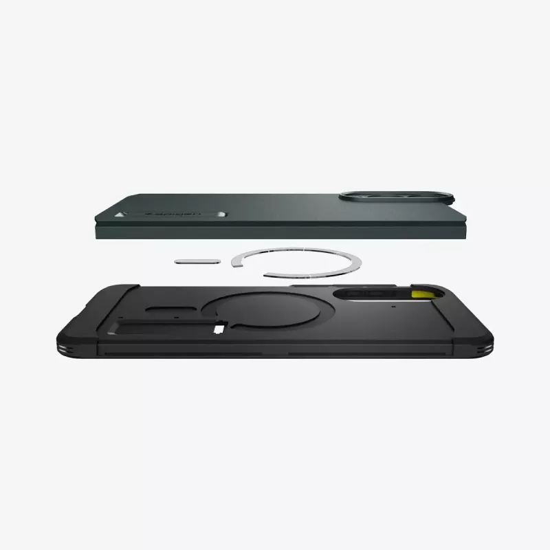 Spigen Galaxy S25 Edge Tough Armor AI Abyss roheline kate